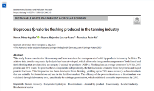 Bioprocess to valorise fleshing produced in the tanning industry